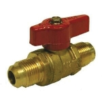 Midland Metals 935130 Gas Ball Valve, 1/2 in Male Flare x Flare